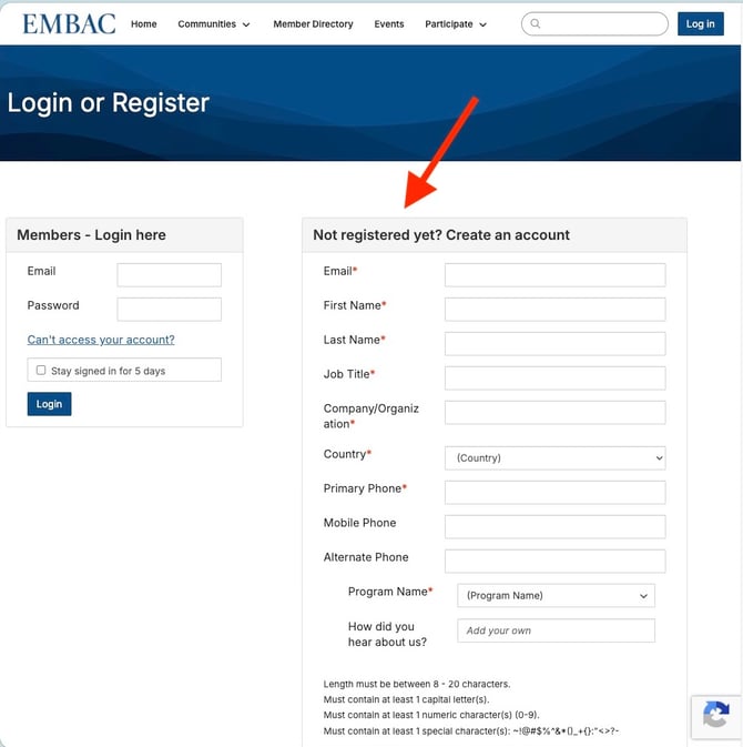 login screen_EMBAC Connected Community 2026